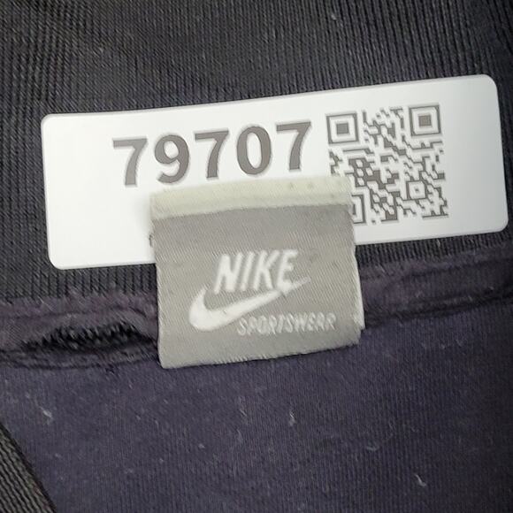 NIKE Track Jacket Large 22x25 Cropped Black - Picture 6 of 14